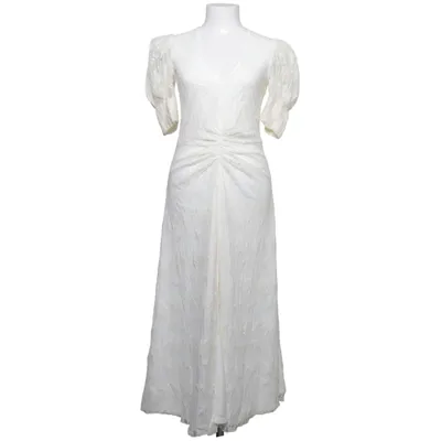 Robe longue (Blanc) de ROTATE Birger Christensen Coton, Élasthane, Polyamide