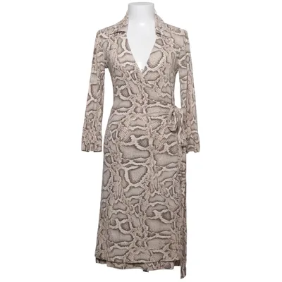 Omlottklänning (Beige, Brun) från Vera Velour Elastan, Viskos