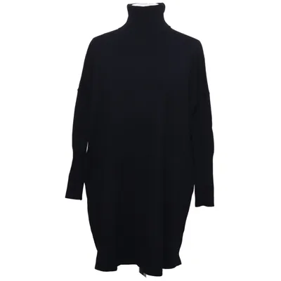 Jurk met col (Zwart) van Cat & Co Nylon, Viscose