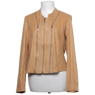 Jacket (Beige) from Luxzuz Elastane, Polyester