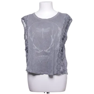 Top (Gray) from Bershka Dressy Collection Cotton, Polyester