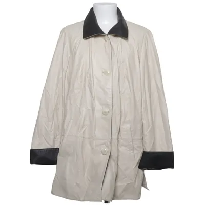 Veste longue en cuir (Beige, Noir) de Rossini Cuir, Polyester