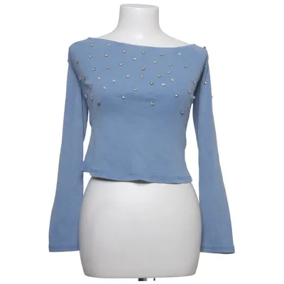 Top (Blauw) van Silence + Noise Katoen, Elastaan