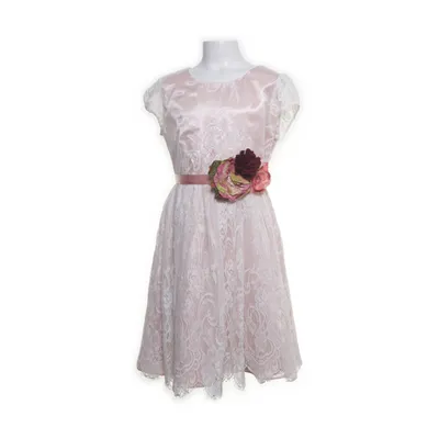 Flower girl dress (Pink, White, Multicolored) from Chantilly Place Cotton, Nylon, Polyester