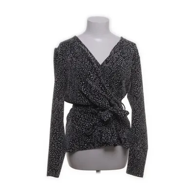 Blouse (Black, Silver) from VRS Fashion Elastane, Metallic fiber, Polyester