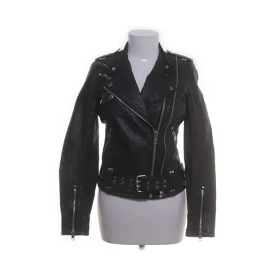 Biker jacket (Black) from Jofama by Kenza Polyester, Leather