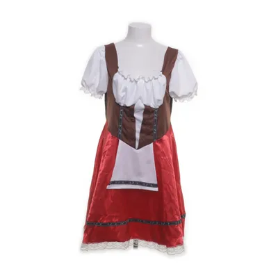 Dirndl (Röd, Vit, Brun) från Smiffy's Polyester