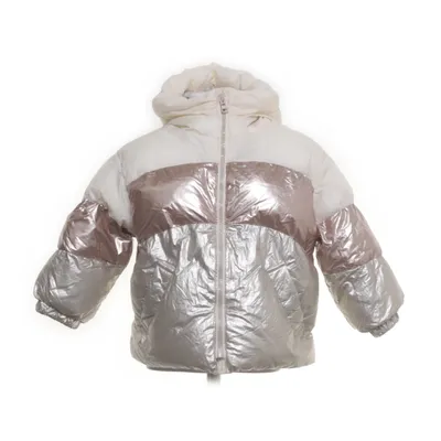 Vinterjacka (Silverfärgad, Rosa, Vit) från Zara Bomull, Nylon