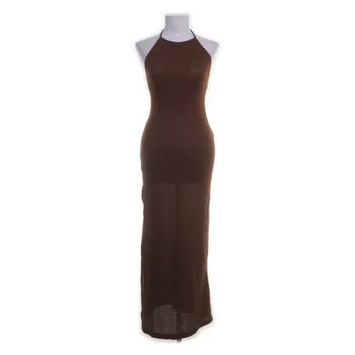 Halterneckklänning (Brun) från Shein Elastan, Polyester, Viskos