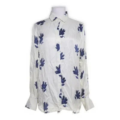Shirt (White, Blue) from Italy Silk, Viscose