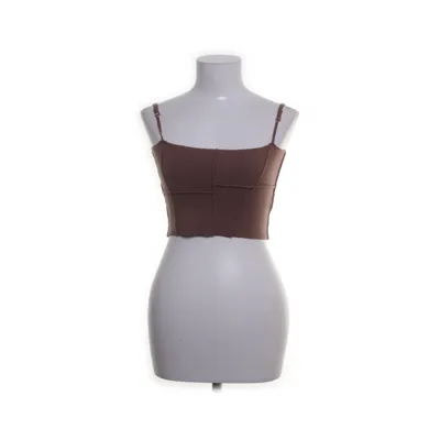 Crop top (Brown) from Tic Toc Nylon, Polyester, Viscose