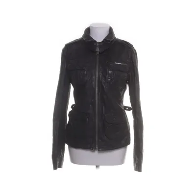 Leather jacket (Black) from Superdry Leather, Cotton, Polyester
