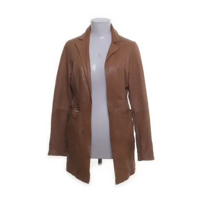 Læderfrakke (Brun) fra Please Acetat, Bomuld, Polyester, Læder, Viscose