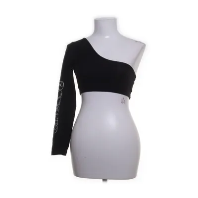 Crop top (Black, White) from Ellesse Cotton, Elastane