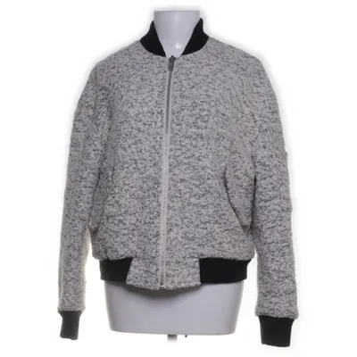 Bomberjacka (Vit, Svart) från Mango Casual Akryl, Elastan, Polyester, Ull, Viskos
