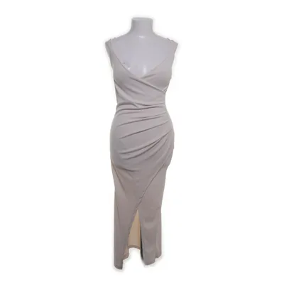 Maxi dress (Beige) from Scamm Elastane, Polyester