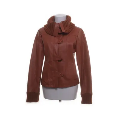 Læderjakke (Brun, Orange) fra Ichi Polyester, Læder
