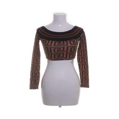Crop top (Brown, Black) from Fashion Nova Polyester, Elastane