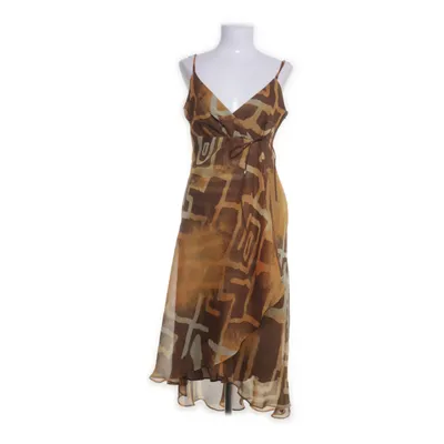 Dress (Brown, Multicolored) from Zendra Polyester, Viscose