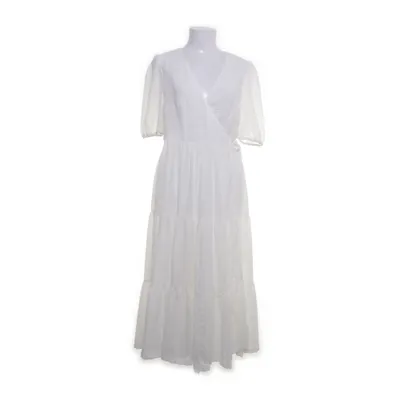 Maxikjole (Hvid) fra Monki Polyester, Elastan