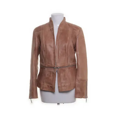 Leren jack (Bruin) van Patrizia Dini Polyester, Leer