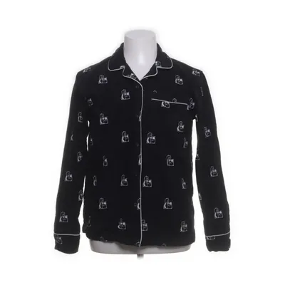 Denim blouse (Zwart, Wit) van HUF Katoen