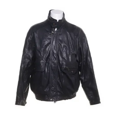 Leather jacket (Black) from Woodlands Polyester, Leather