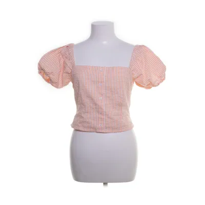 Crop top (Orange, Hvid) fra Edited Bomuld, Polyester