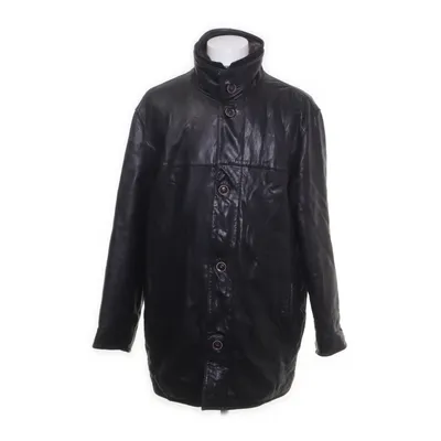 Leather coat (Black) from Trapper Leather, Polyester, Acrylic, Wool
