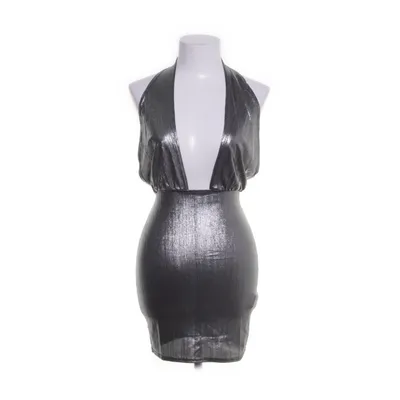 Halternek jurk (Zilver) van Missguided Elastaan, Metallvezel, Polyester