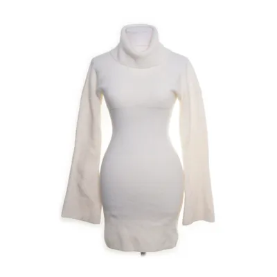 Jurk met col (Wit) van Oh Polly Acryl, Elastaan, Polyamide, Wol