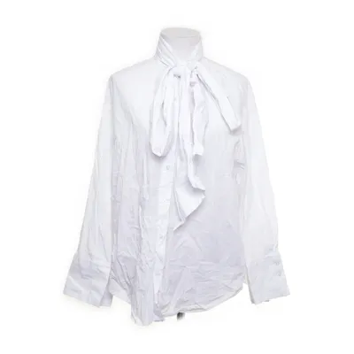 Pussy bow blouse (White) from H&M Cotton