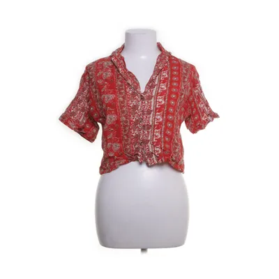 Kortärmad skjorta (Röd, Flerfärgad) från Urban Outfitters Viskos