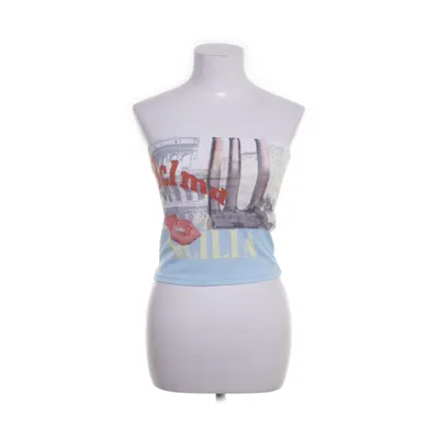 Tube top (Blauw, Meerkleurig) van Reclaimed Vintage Elastaan, Polyester