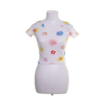Crop top (White, Multicolored) from Phard Polyester