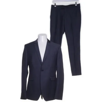 Suit (Blue) from Bläck Polyester, Wool