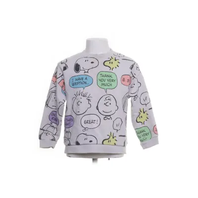 Sweatshirt (Wit, Meerkleurig) van Zara Katoen, Elastaan