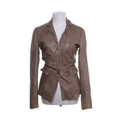 Leather blazer (Brown) from Montgomery Cotton, Polyester, Leather