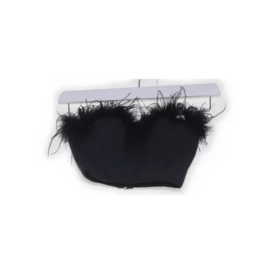 Crop top (Black) from Superdown Polyester