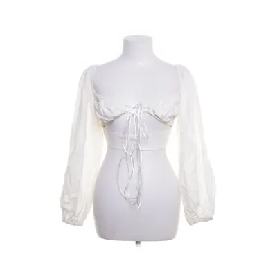Crop top (Wit) van Verge Girl Linnen, Katoen