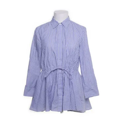 Shirt (Blue, White) from Zara Woman Cotton, Polyester