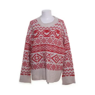 Trui (Beige, Rood) van Hema Acryl, Elastaan, Polyester
