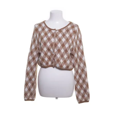Cardigan (Bruin, Wit) van Zara Polyester, Acryl, Wol, Elastaan