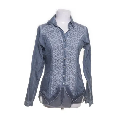 Blouse (Blue, Gray) from Body Needs Cotton, Nylon, Polyester