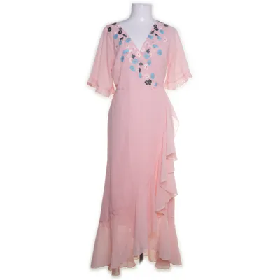 Wrap dress (Pink, Multicolored) from Maya Deluxe Polyester