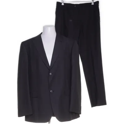 Suit (Black, White) from Easy Wear Polyester, Viscose