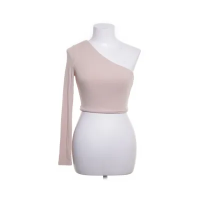 Crop top (Beige) van Superdown Viscose, Elastaan