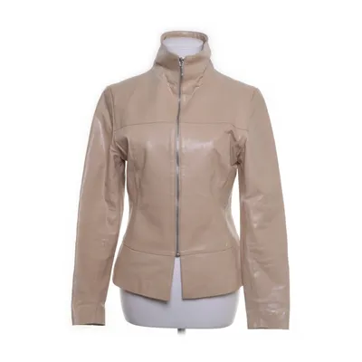 Läderjacka (Beige) från Amoress Skinn, Viskos