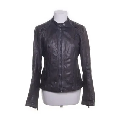 Leather jacket (Gray) from Jilani Collection Polyester, Leather