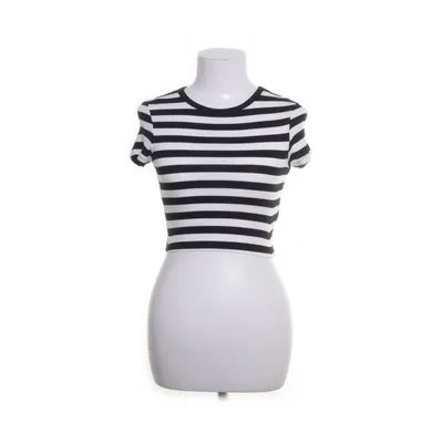 Crop top (Black, White) from Zara Elastane, Viscose